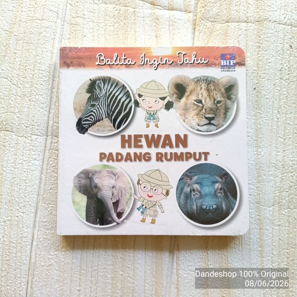Boardbook Balita Ingin Tahu - Hewan Padang Rumput - Buku Anak Original