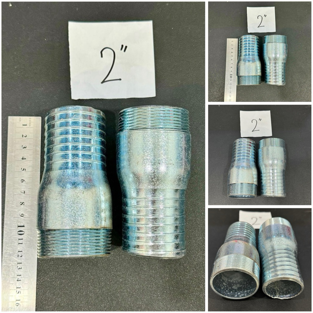 (Harga 1buah) 2 inchi // King nepple besi galvanis 2” inci sambung selang pipa besi drat luar 2”inch