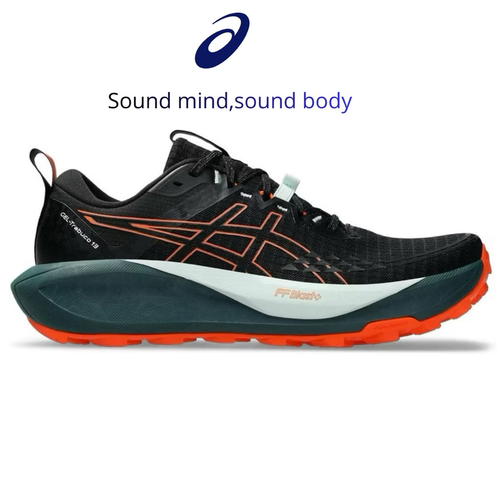 Asics Gel Trabuco Trail Running In Black Nova Orange