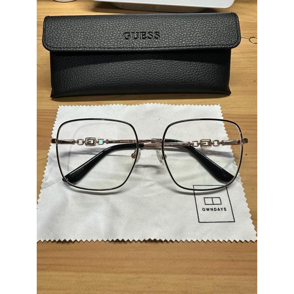 KACAMATA GUESS ORIGINAL PRIA WANITA GOLD MULUS LIKE NEW - SECOND
