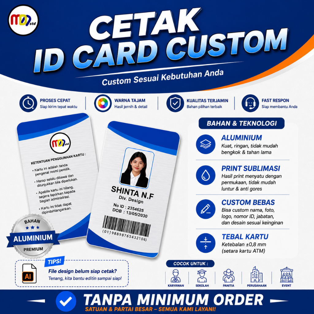 CETAK ID CARD CUSTOM (Design suka-suka)