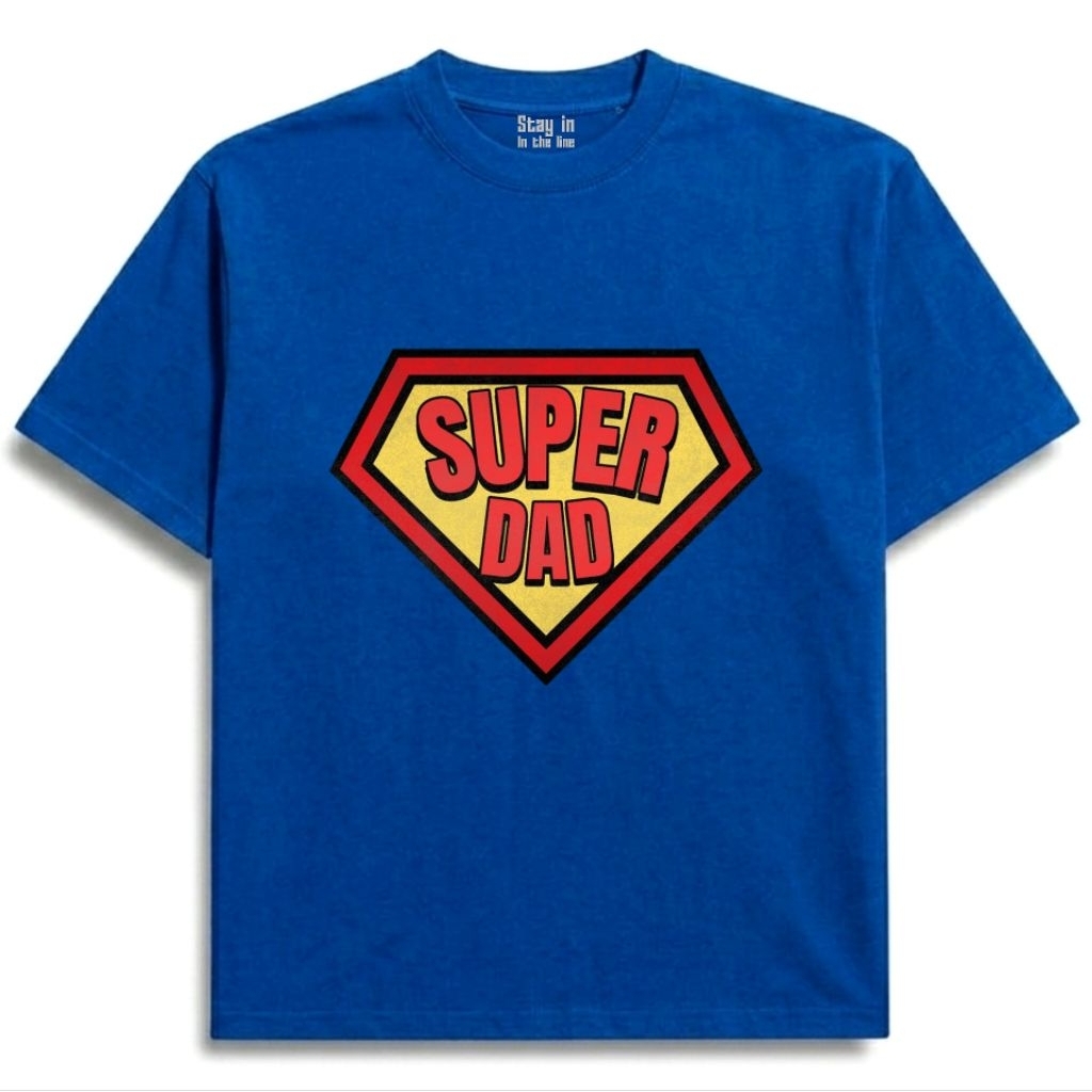 STL|Tshirt Superman super dad premium cotton