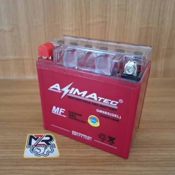 ACCU GM9BS (GEL) AKI 9 AMPER BAJAJ FULSAR 180 UG3/UG4 200 220 DTSI NS 200 DUKE THUNDER 125 KERING AZ
