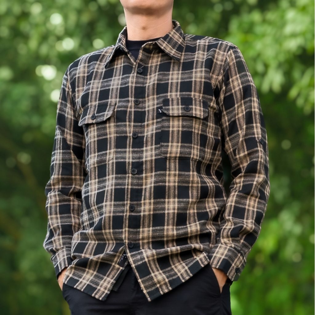 VUXOR Adventure Series - Kemeja Flanel Premium Pria Outdoor Adem Anti Gerah