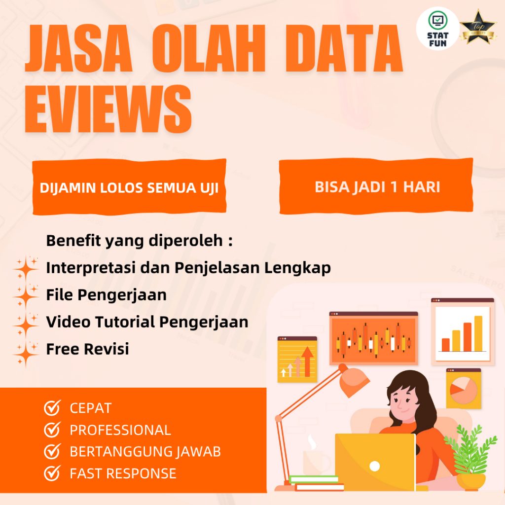 JASA OLAH DATA EVIEWS / ANALISIS DATA  EVIEWS CEPAT TERBAIK