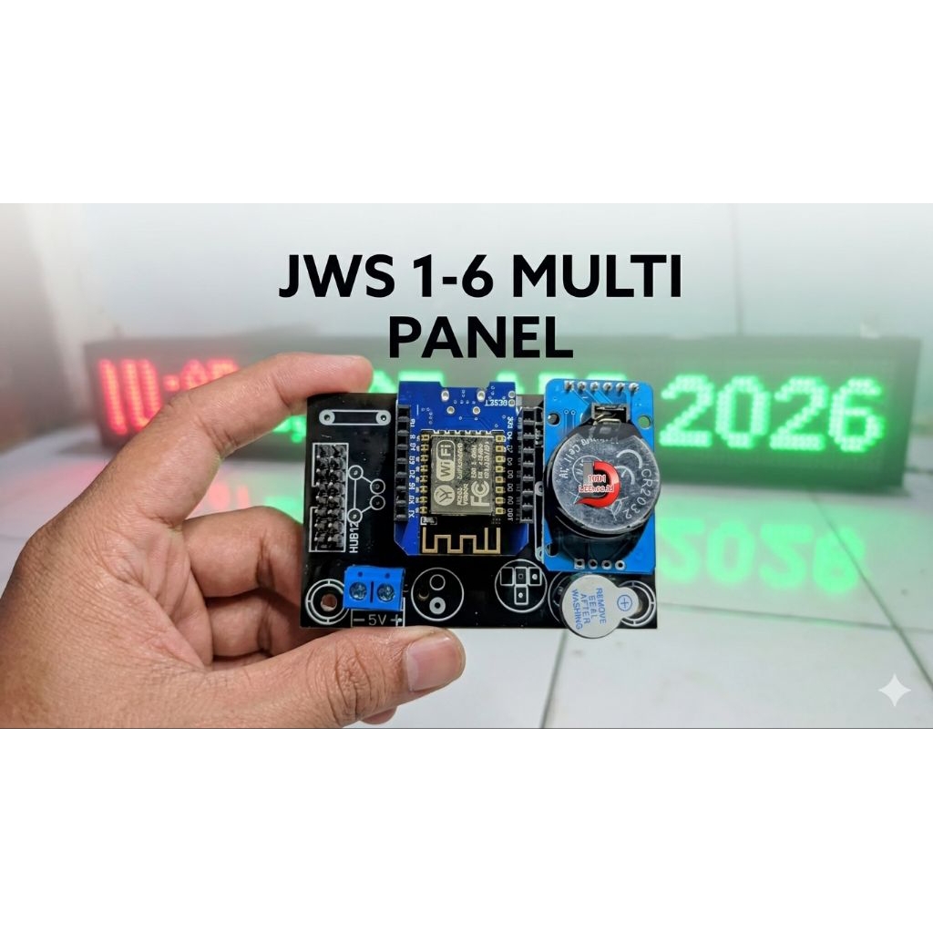 Controller JWS Single Color 1-6 panel P10 - Controler jadwal sholat P10