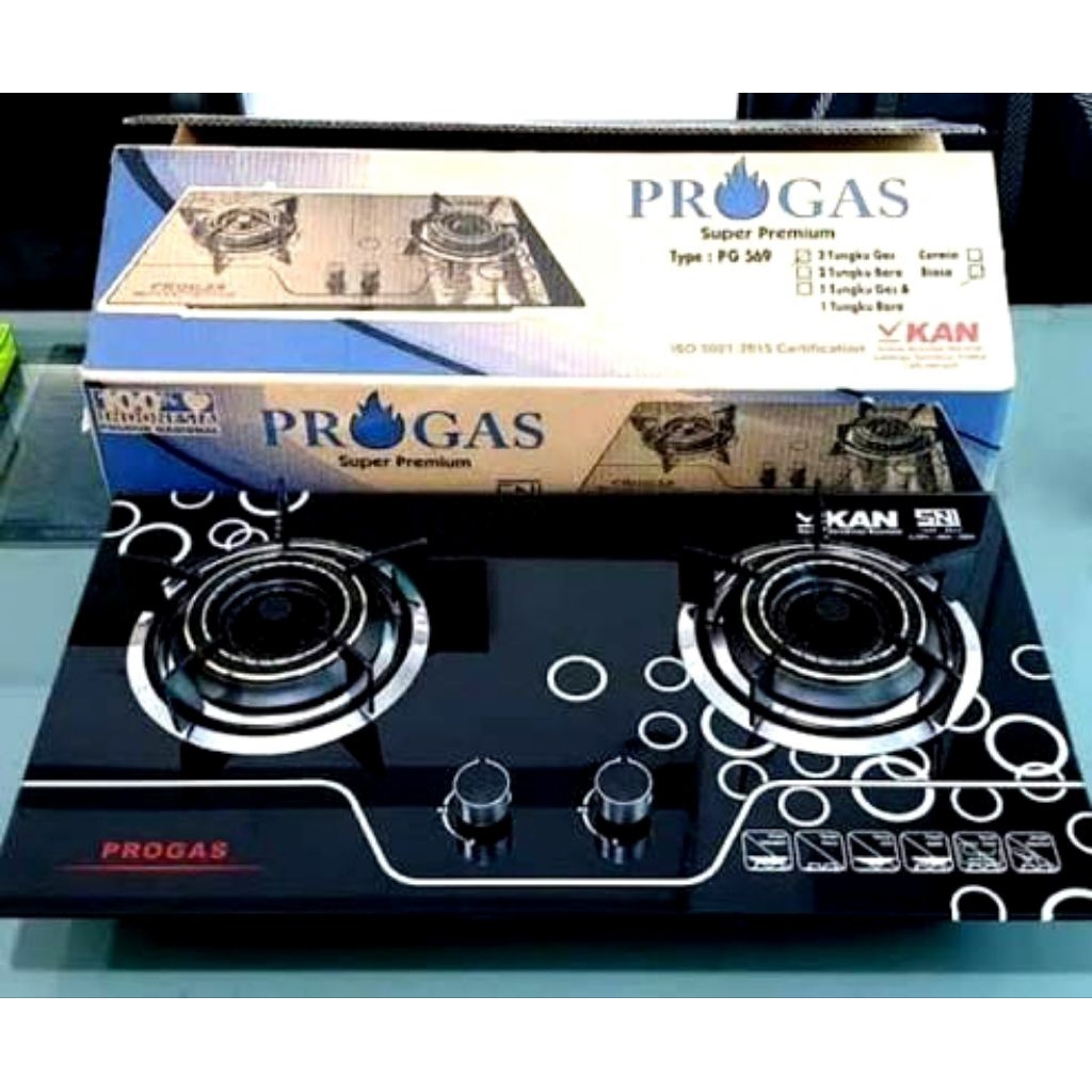 kompor tanam PROGAS PG-569 merah atau hitam