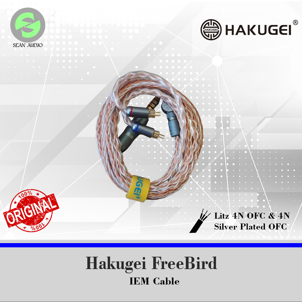 Kabel IEM Hakugei Freebird - Upgrade IEM Cable Litz 4N OFC & 4N Silver Plated OFC 8Braid