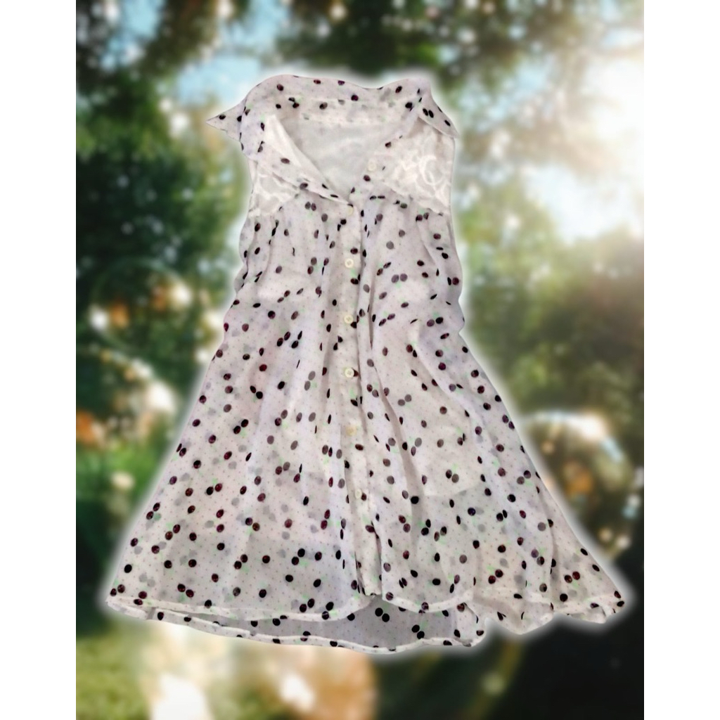 [DRESS] [THRIFT] polkadot sleeveless top