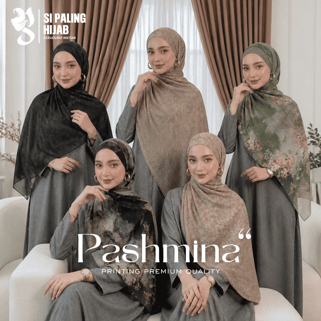 NEW MOTIF Pashmina Ceruty Premium ukuran 180x75 cm | Ombre Shawl | Printing motif | Syal | Kerudung 
