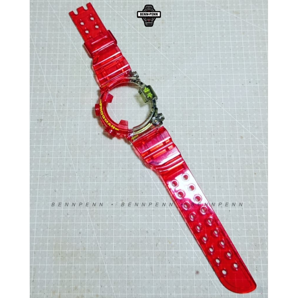 BEZEL BAND STRAP FROGMAN DW 8200 RED GRADATION
