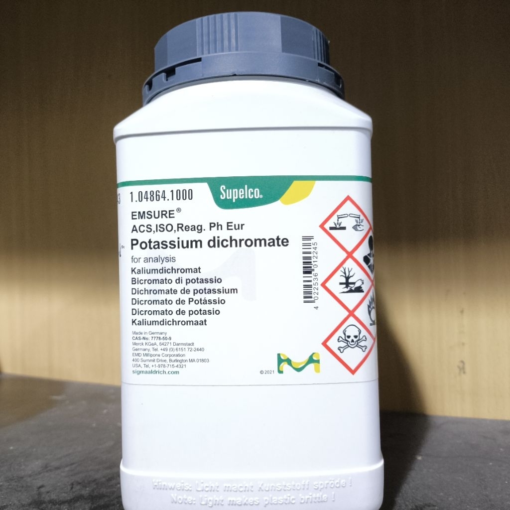 1.04864.1000 Kalium Dichromate 1kg Cr2K2O7 For Analysis