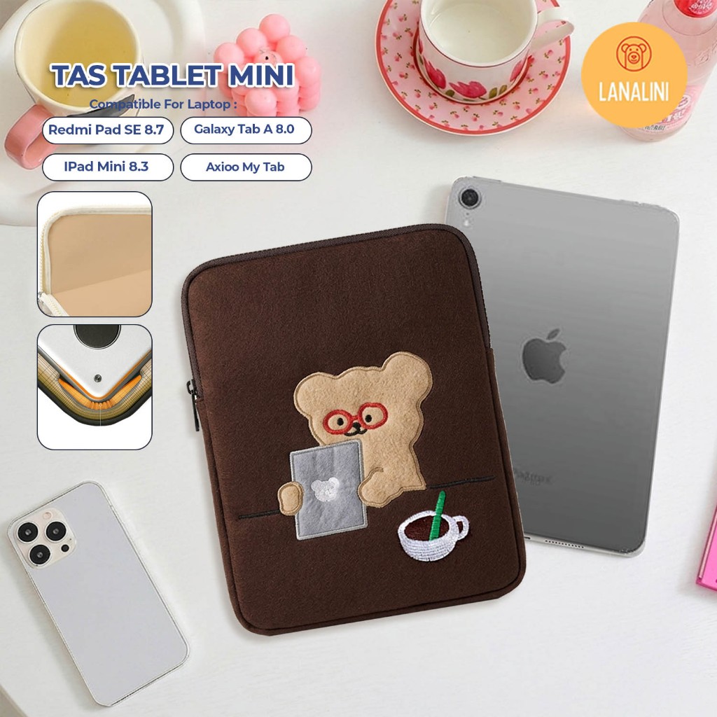 Tas Handbag Sleeve Pouch Soft Case Bag Sleve Cover Samsung Tab A8 Xiaomi Redmi Pad SE 8.7" Apple iPa