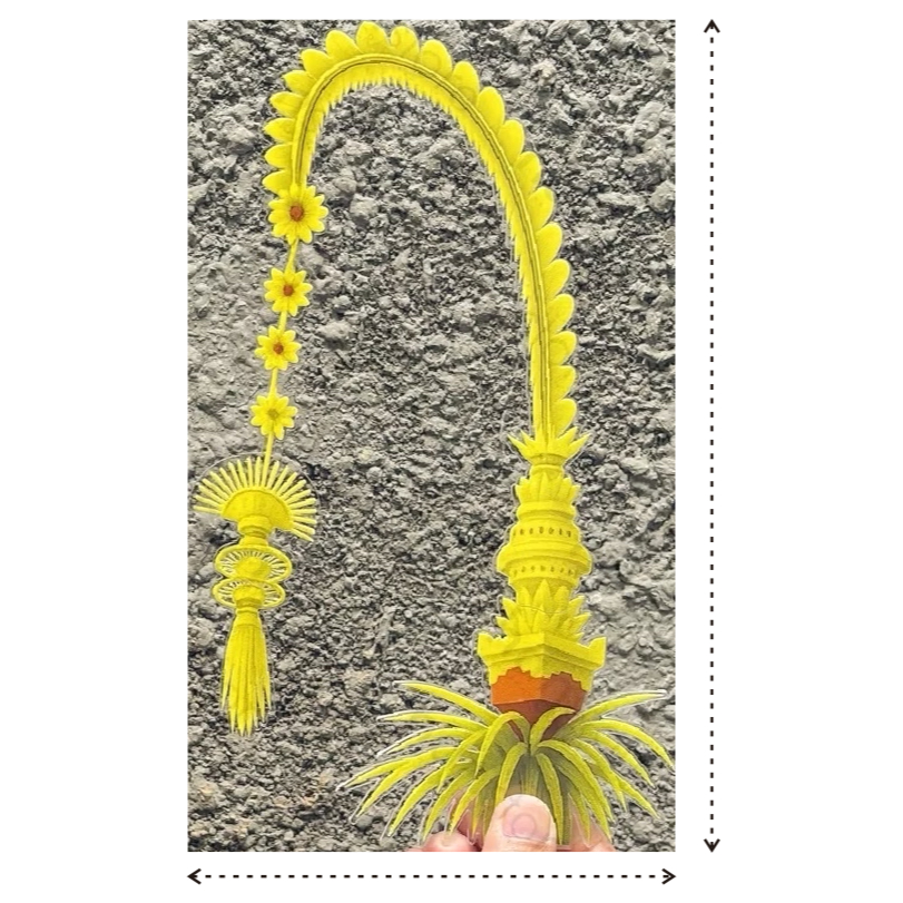1 SET PENJOR GALUNGAN AKRILIK PRINT UV CUTTING LASER - JANUR PENJOR AKRILIK TEBAL 2MM