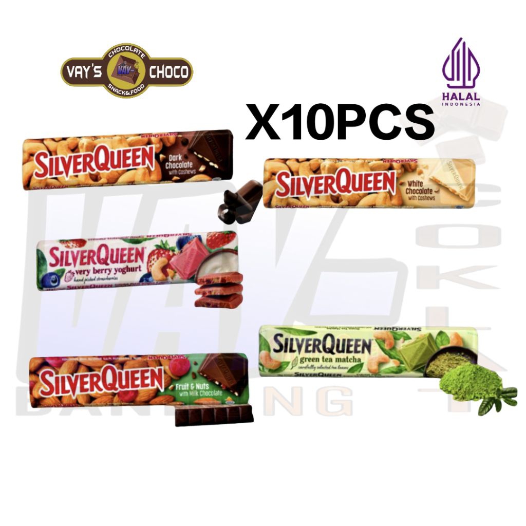 Silverqueen cokelat 52gr besar X10pcs exp terbaru