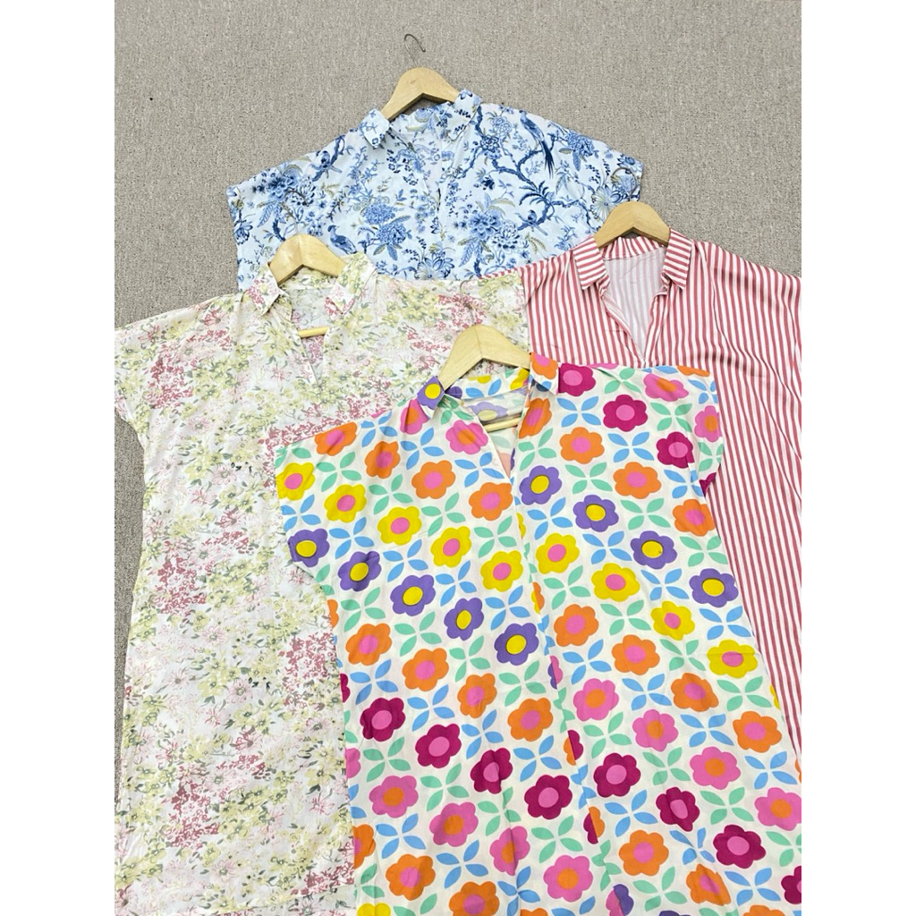 DASTER RAYON PREMIUM WANITA KERAH V BUSUI FRIENDLY | DASTER WANITA JUMBO DASTER MIDI DASTER KERAH BU