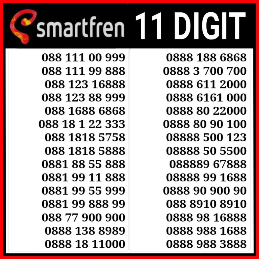 nomor cantik smartfren 11 digit