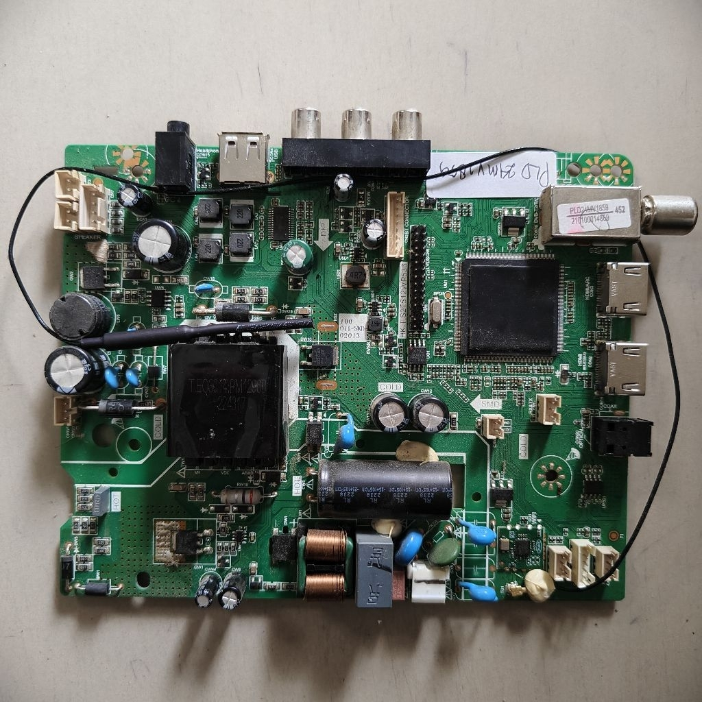 Mesin Motherboard TV LCD LED TV Polytron 24 inch tipe PLD24MV1859 cabutan Normal tested mulus no min