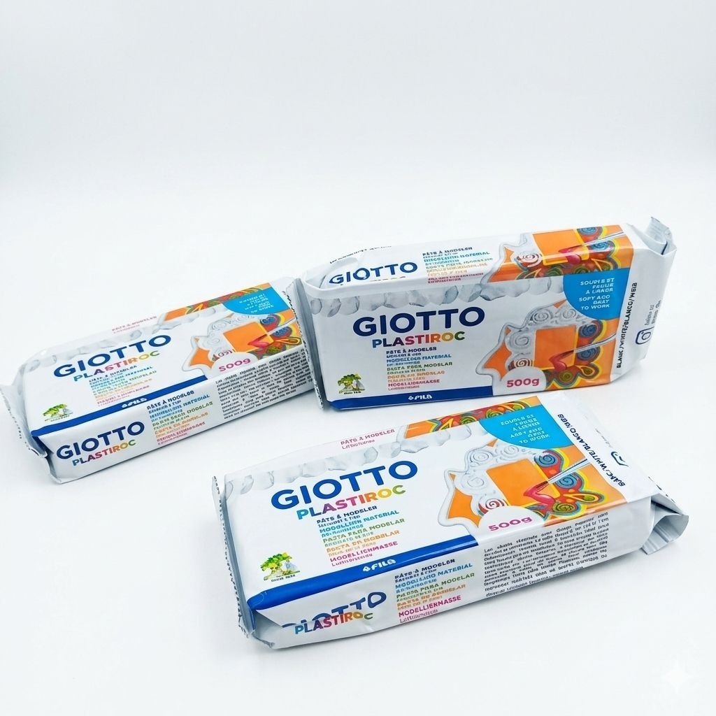 Giotto Plastiroc 500g || Tanah Liat Modeling Clay || Tanah liat Putih