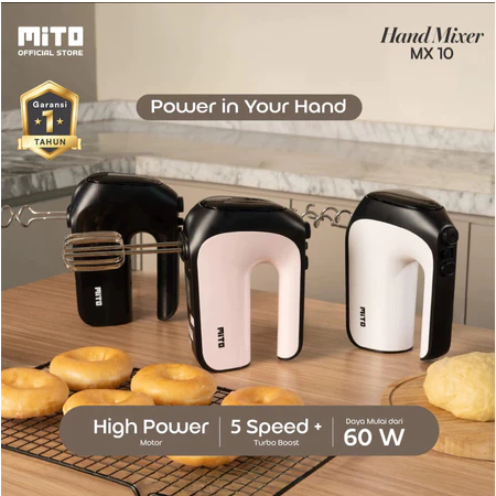 Mixer Tangan / Hand Mixer 5 Speed Turbo - Mito