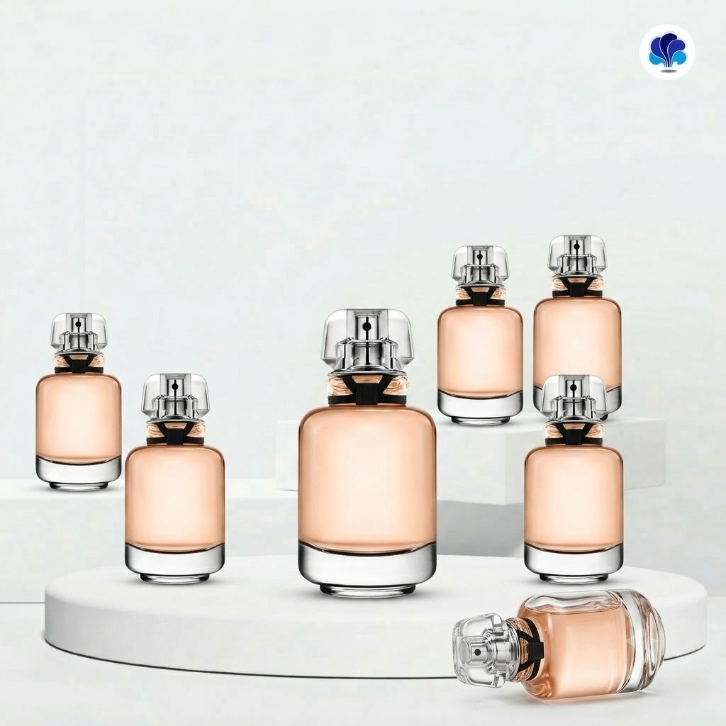 Botol Parfum Spray Peach Rounded – Packaging Kosong Custom untuk Parfum, Body Mist & Fragrance