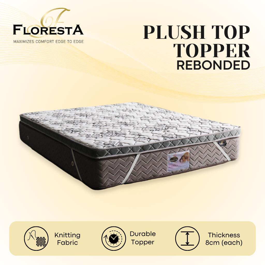 Floresta Lapisan Kasur Plush Top Busa Rebonded Mattress Topper