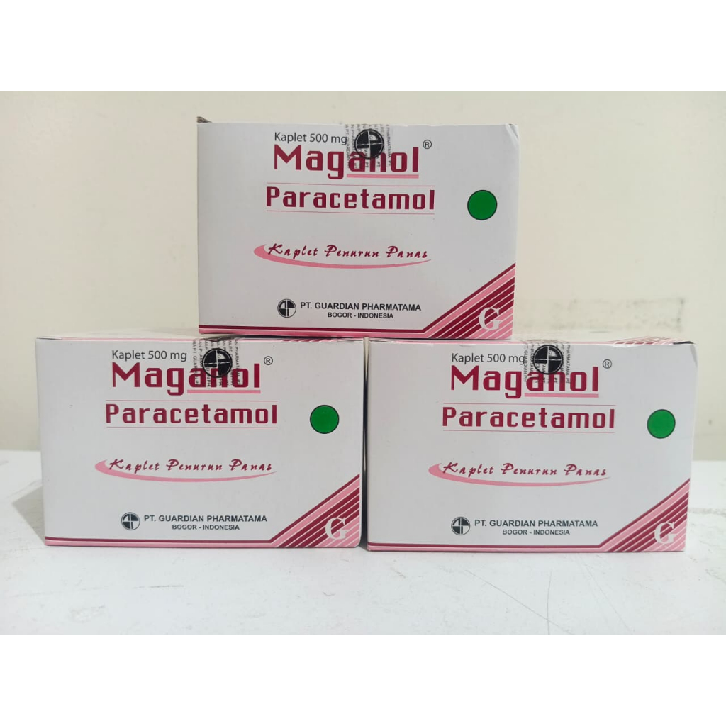 Maganol paracetamol 500mg 1 Box 120 Kaplet Penurun Demam