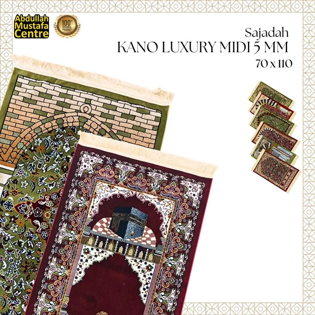 SAJADAH KANO LUXURY STANDARD 5MM 70 X 110/ SAJADAH RAWDAH/SAJADAH TEBAL DAN LEMBUT/SAJADAH IMAM