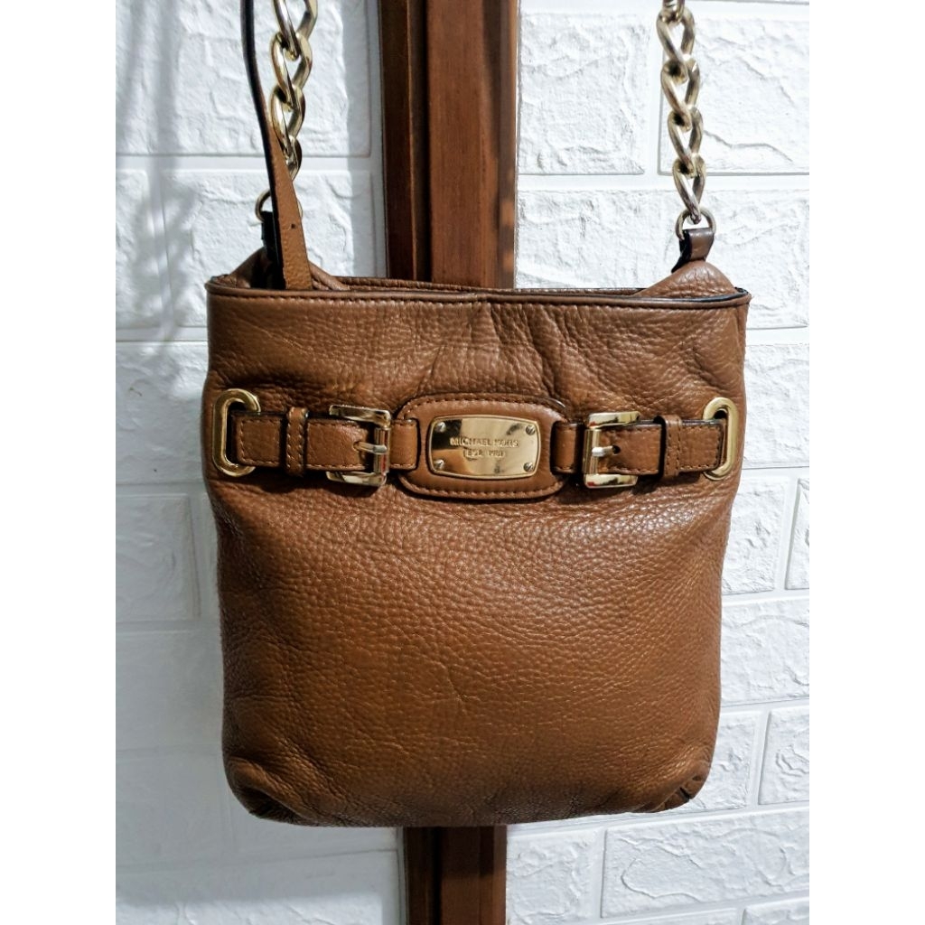 tas MK hamilton crossbody warna tan