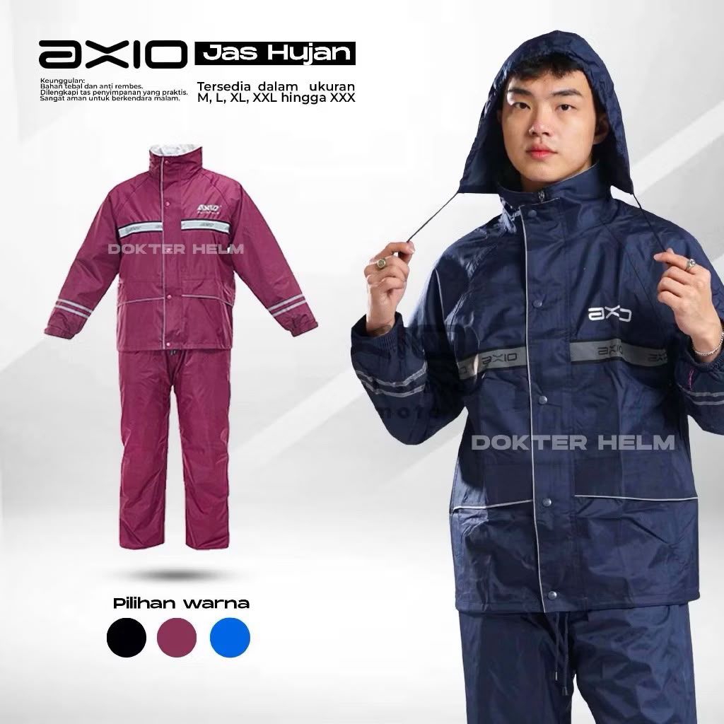 Axio Jas Hujan AXIO 882 Raincoat Mantel Axio Dewasa Original Pria Wanita
