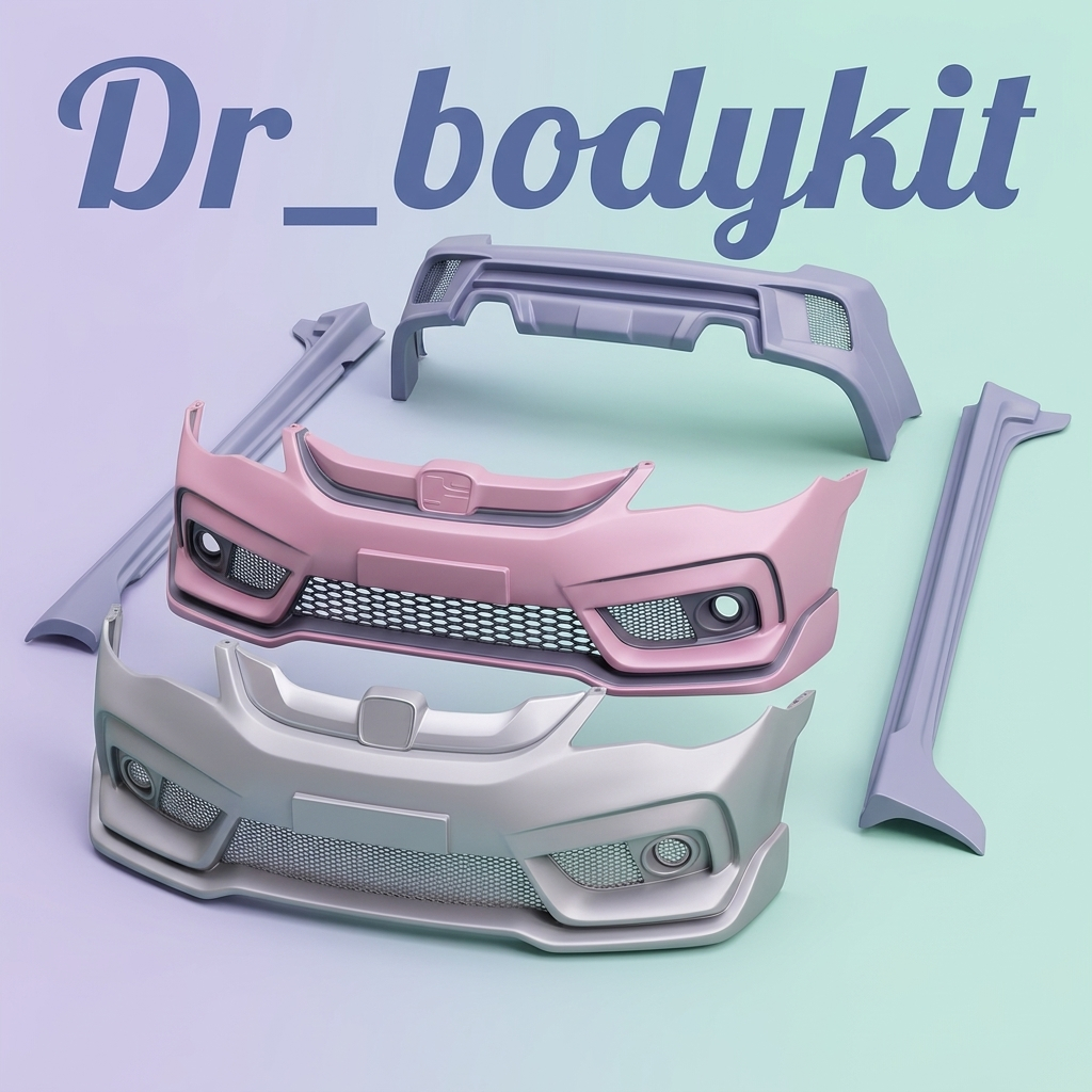 BODYKIT bemper honda civic fd RJ style  Bahan Fiber Duraflex Serat Karbon