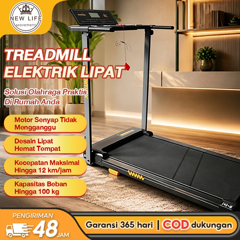 Treadmill Lipat Treadmill Elektrik Bluetooth Musik Treadmill Portable