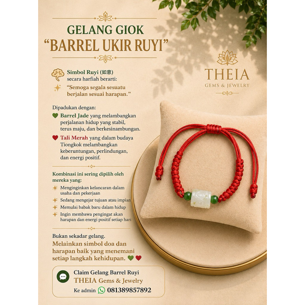 gelang giok jade jadeite myanmar type a barrel ruyi