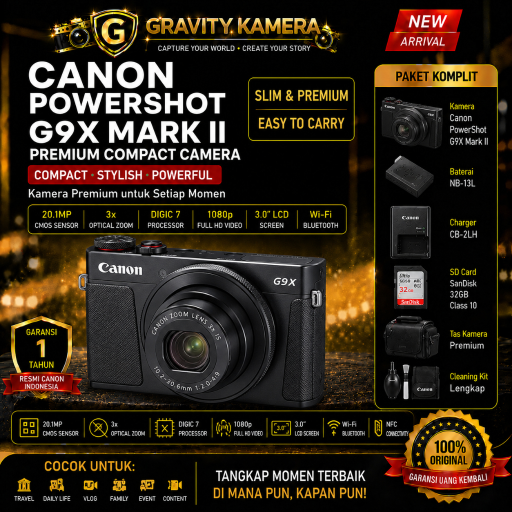 KAMERA CANON POWERSHOT G9X MARK II / CANON G9X MARK II