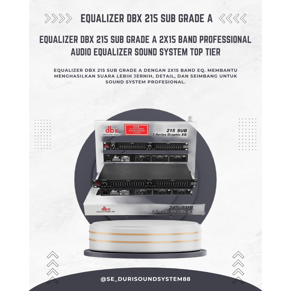 Equaliser dbx 215 sub / 131 sub Kualitas GRADE A Top Tier / Equalizer dbx 215 Sub