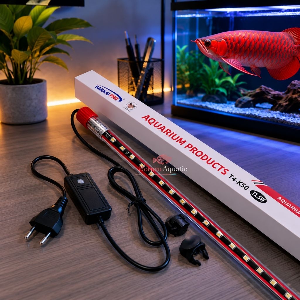 LAMPU CELUP T4 AQUARIUM // LAMPU LED // LAMPU AQUARIUM T4 // SAKKAI PRO T4 K50