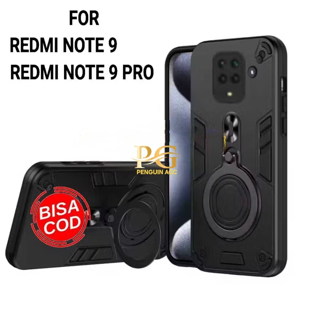 Casing XIAOMI REDMI NOTE 9 NOTE 9PRO Hard Case Robot Ring Eye Ring Pro Camera Casing Standing Robot