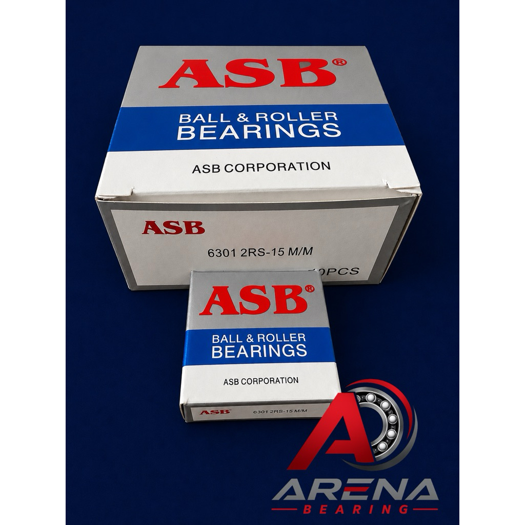 Bearing ASB 6301 2RS 15mm ASLI (isi 10 pcs)