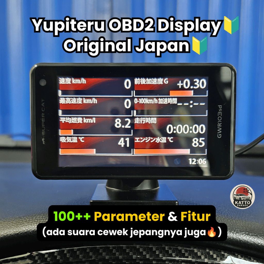 Yupiteru OBD2 Display JDM Original Japan Yupiteru Supercat GWR103SD OBD2 GPS Smart Car Gauge Mobil O