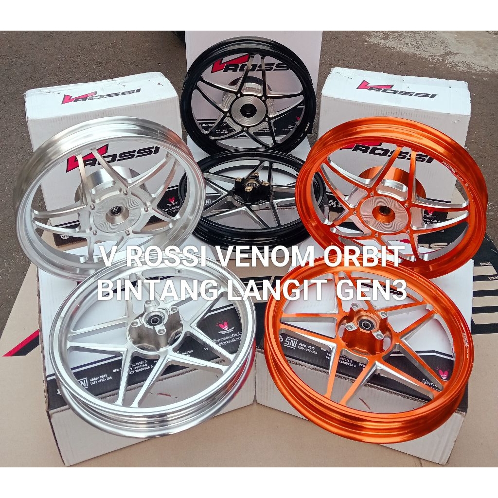 VELG PELAK RACING V ROSSI VENOM ORBIT BINTANG X GEN3 TERBARU VARIO 125/150 BEAT SCOOPY GENIO VARIO 1