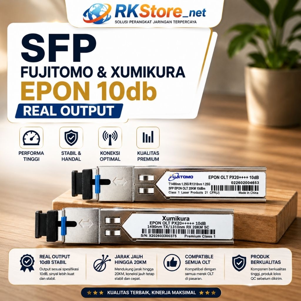 SFP EPON OLT PX20++++ 10dB Real Output | Support Semua OLT EPON | Xumikura/Fujitomo Random