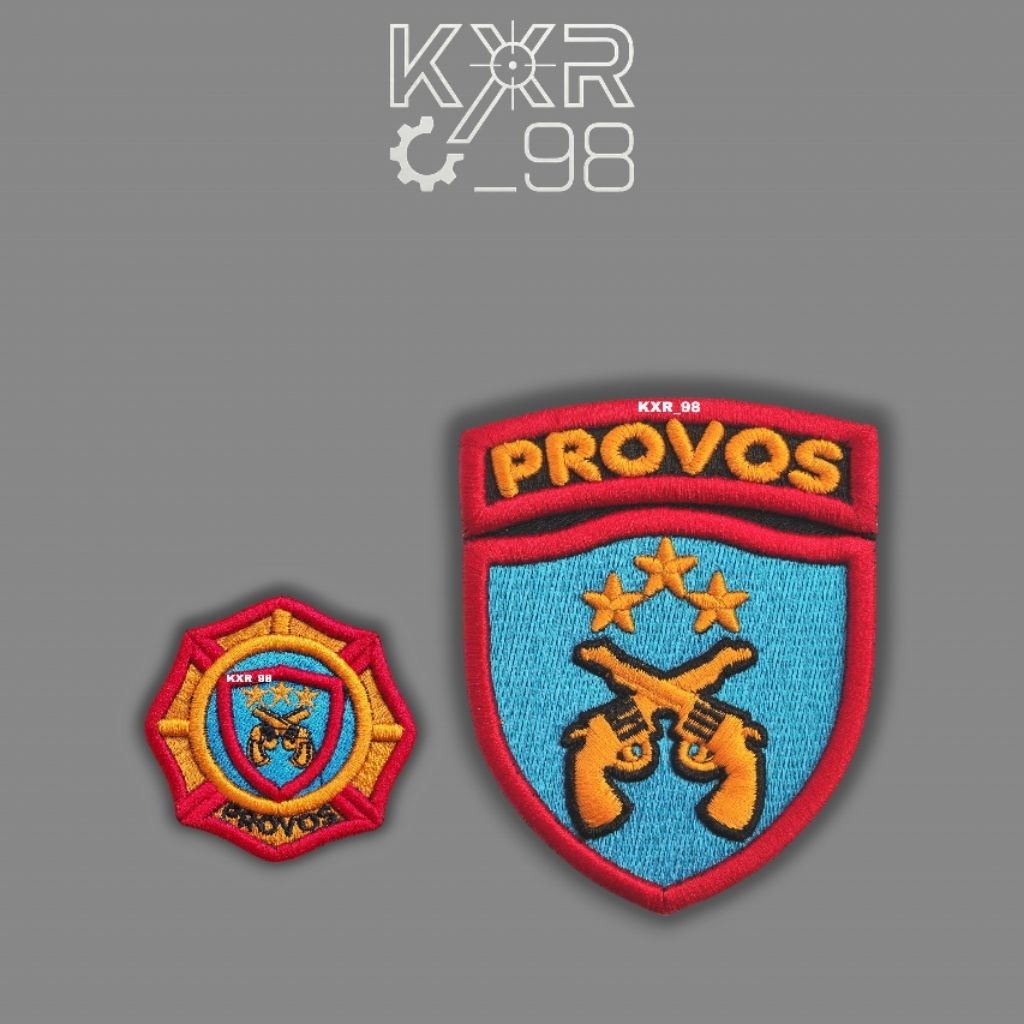 KXR_98 - Bet Bordir Provos & Roda Provos | Atribut Polri Bordir Timbul premium
