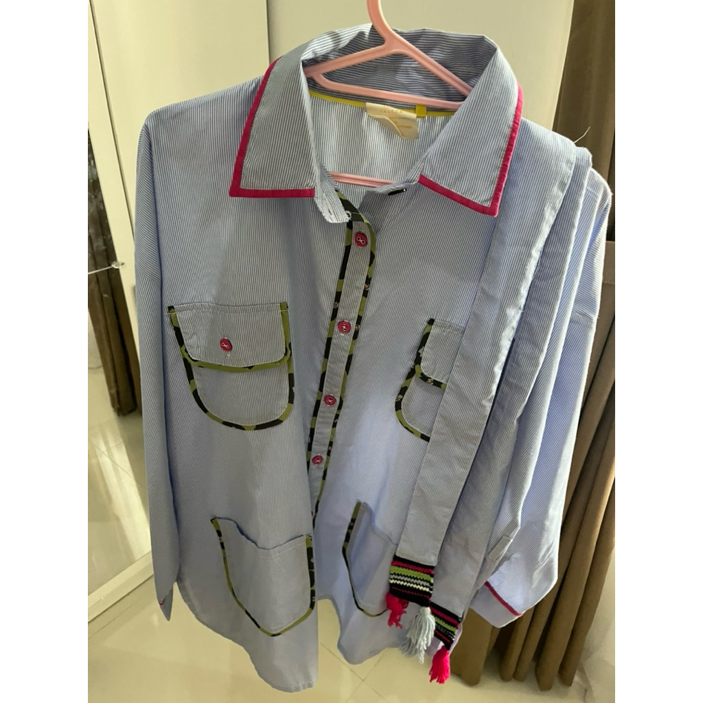 VIRLY SHIRT BLUE || ALEZA LABEL