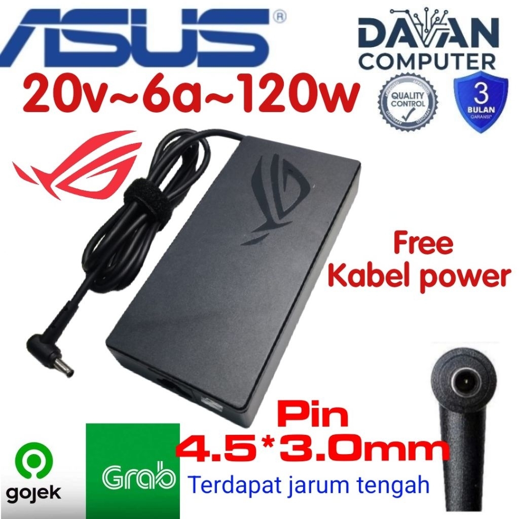 Charger Asus ZenBook Pro Duo: UX481FL || ZenBook 15: Seri UX534, UX534F, UX534FT, UX534FTC.|| 120w p