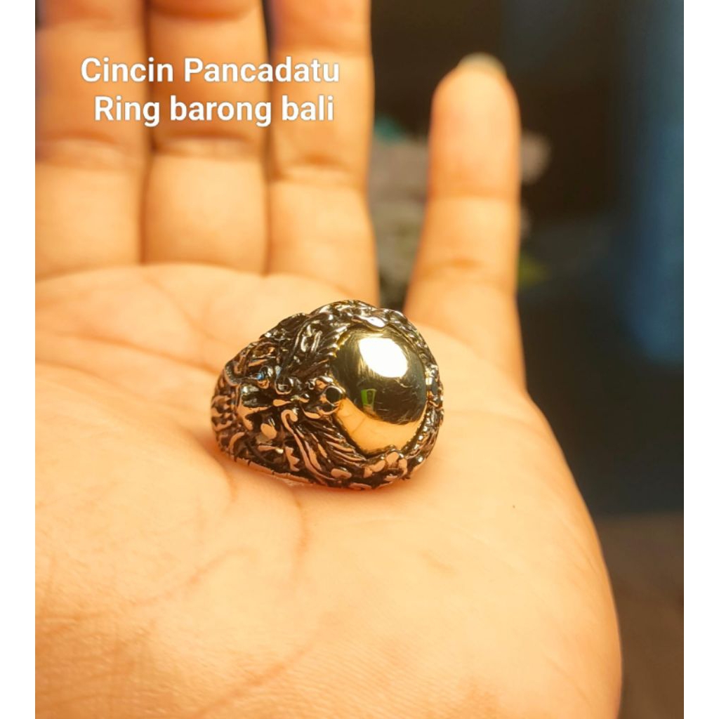 cicin batu akik pancadatu ring barong bali