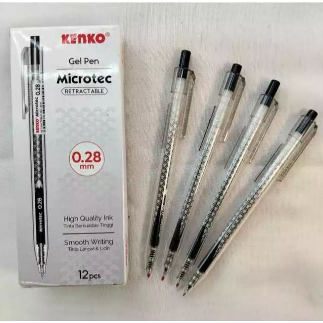 KENKO - Pulpen Gel Pen Microtech 0.28 Retractable / Balllpoint Gel Kenko Microtec