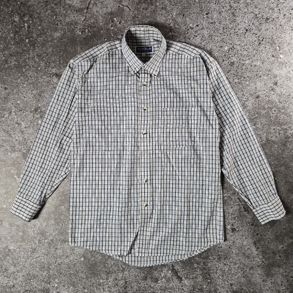 Stone Island Special Customers Vintage Plaid Longsleeve Shirt Authentic