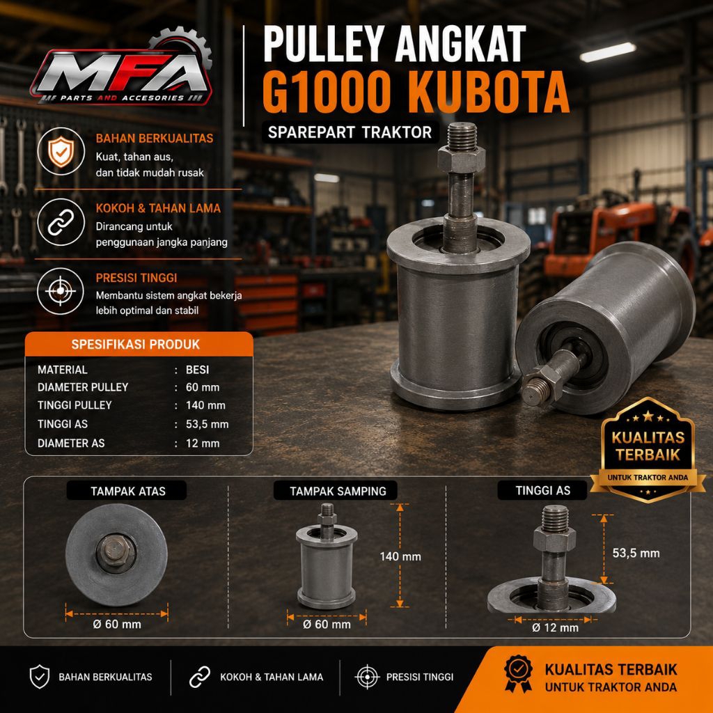 Onderdil Traktor PULLY ANGKAT G1000 KUBOTA /PULI ANGKAT G1000 MESIN TRAKTOR QUICK KUBOTA  kualitas t