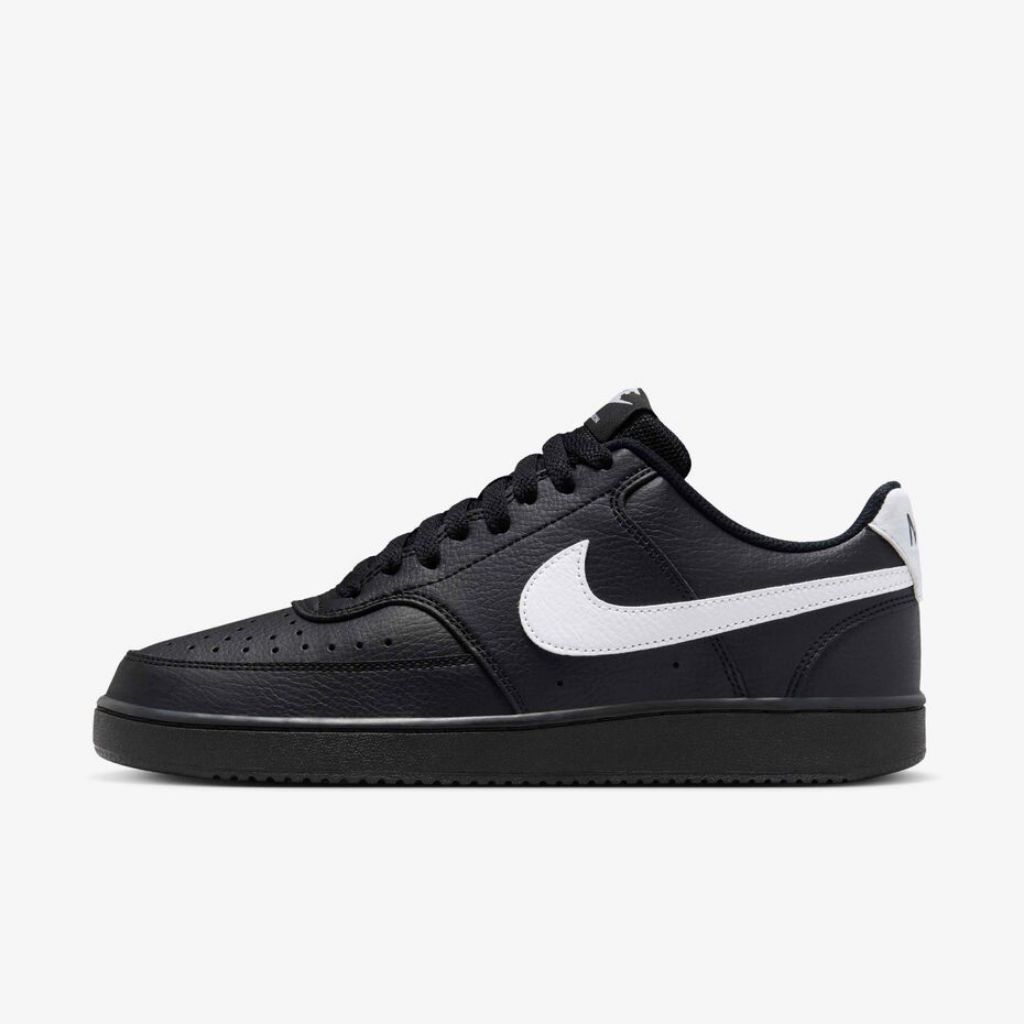Sepatu Sneakers Pria Court Vision Black White