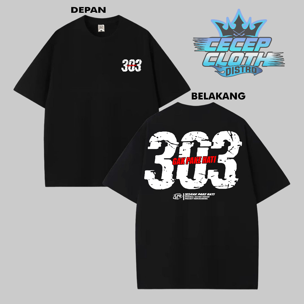 Kaos 303 Eror Gak Pake Hati V2 | Kaos Wanita & Pria Katun Combed 24s